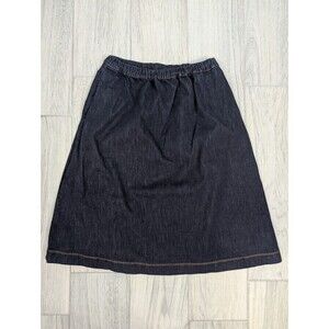 Moschino Love Jeans Navy‎ Blue Denim Skirt Size 26